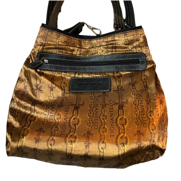 Tignanello Black Leather Crossbody Bag Convertible Shoulder Bag - Picture 14 of 16